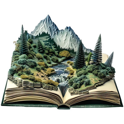 XXL 18X18 Car Sticker Book with Mountain Landscape Weatherproof Vinyl Sticker