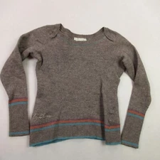 Smartwool Sweater Girls Small Long Sleeve Pullover Casual Wool Gray