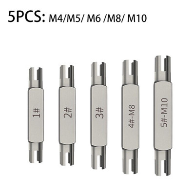 5PCS Set Broken Screw Head Taps Double Ended Screw Tap Extractor M4-M10