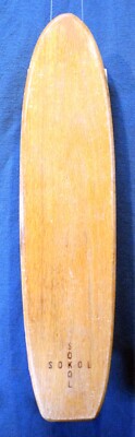 Vintage! ~ 1960's Era / Sokol / Wooden Skateboard with Clay Wheels