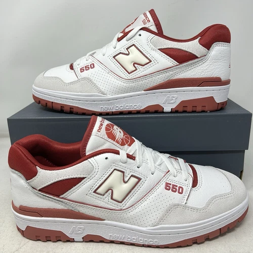 New Balance 550 White Red Terracotta Men's Casual Shoes BB550STF