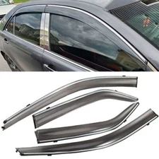 For 12-17 Toyota Camry Chrome Window Visors Rain Guard Vent Sun Shade Deflector