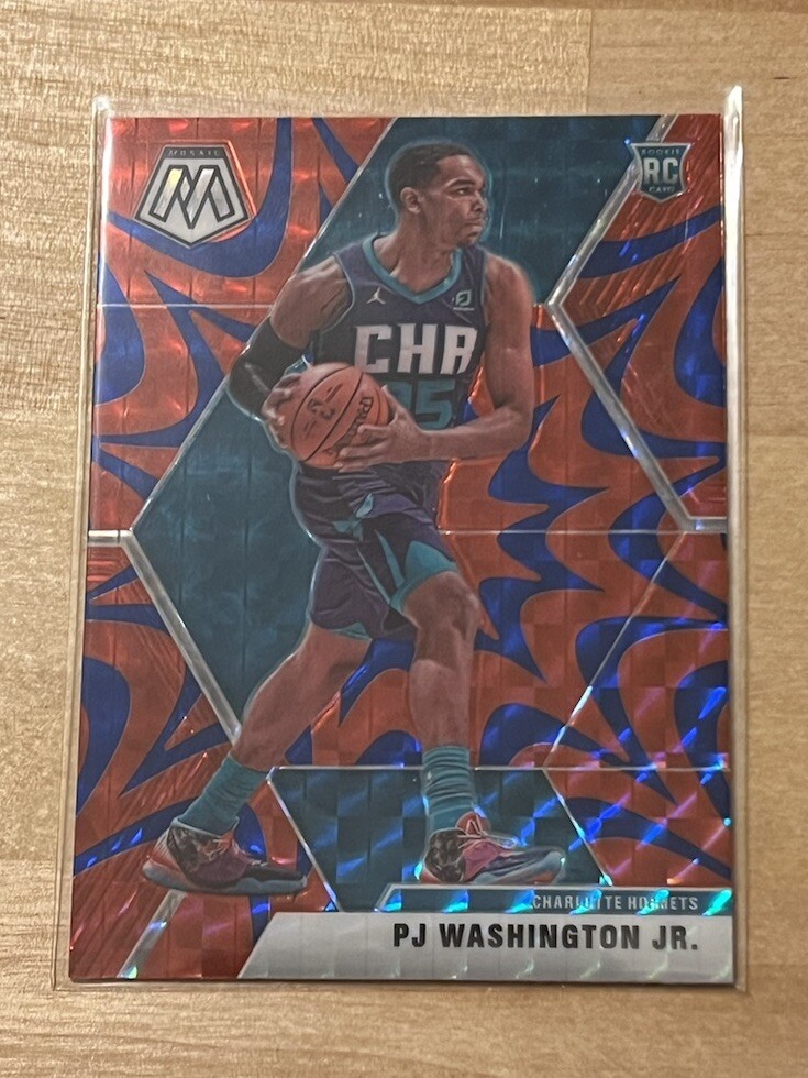 PJ Washington Jr. 2019-20 Panini Mosaic Blue Red Reactive Prizm RC #213