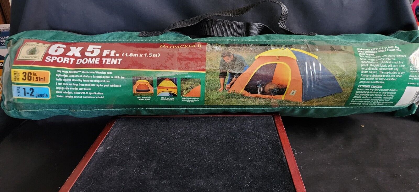 Northwest Territory 6 x 5 Sport Dome Tent (Day Packer 2) Sleeps 1-2 People