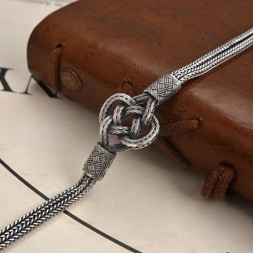 Pure S925 Sterling Silver Chain 3.5mm Wheat Knot Link Bracelet 16-17g 7.9inch - Picture 4 of 6