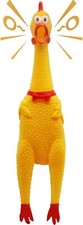 Dog Chew Toy Large Rubber Chicken Screaming Shrilling Puppy Squeeze Kids Toy USA
