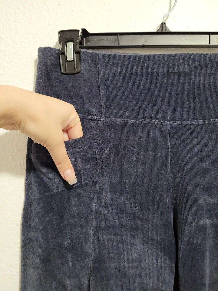 Leggings para mujer ATHLETA gris bolsillo terciopelo tiro medio elástico mezcla de algodón.Talla S Foto 4 de 4