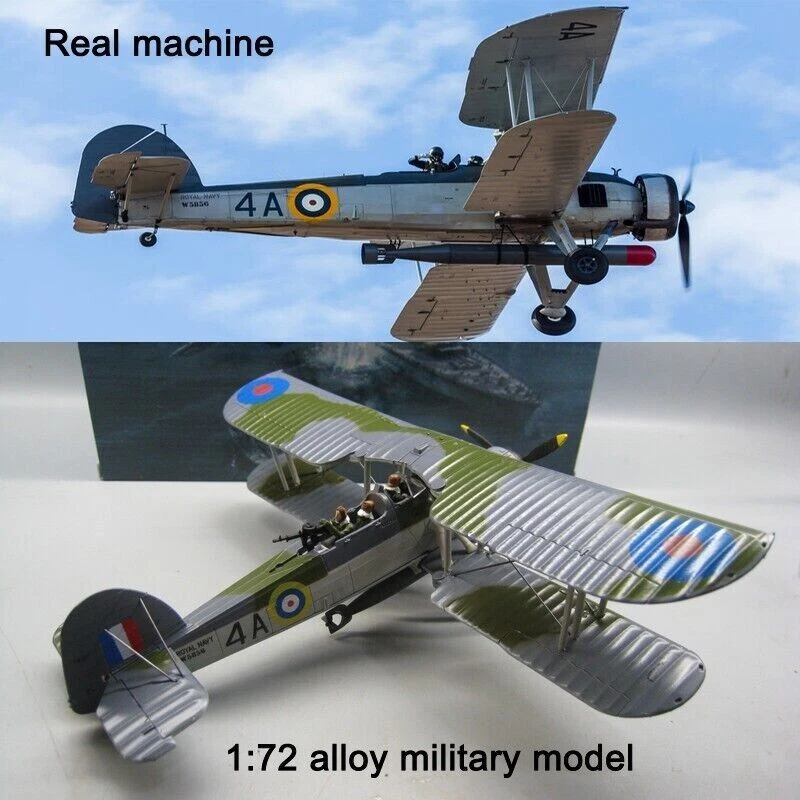 1:72 Diecast Royal Navy WW2 Swordfish Biplane Fighter Model Military Collection - Image 3 of 4