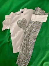 Baby Gap Girl 3T Pajamas Floral Heart Theme NWT