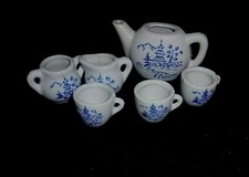 VINTAGE 6 PC MINI Tea Set Porcelain For Doll House. MADE IN JAPAN