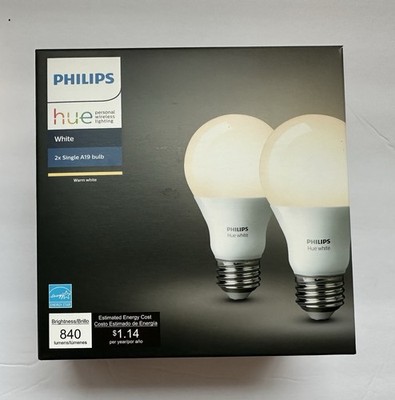Philips Hue E26 Warm White 2 Bulbs