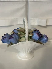 Antique Royal ADDERLEY ~ Manitoba Crocus ~ Bone China Floral Bouquet in Basket