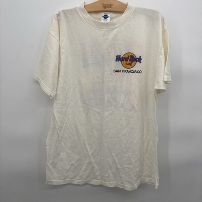 Vintage Hard Rock Cafe San Francisco Tee Size Unisex XL Surf Board White - 15G