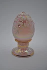 Fenton Glass Egg with Jewels Pink & Gold Hand Painted Numbered