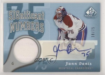 2005-06 SP Game Used Edition 18/75 Yann Danis #SN-YD Rookie Auto RC 0c3