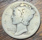 1920 d mercury dime us coins