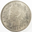 1883 US Liberty V Nickel 5 Cents Coin Estate Unsorted As Found