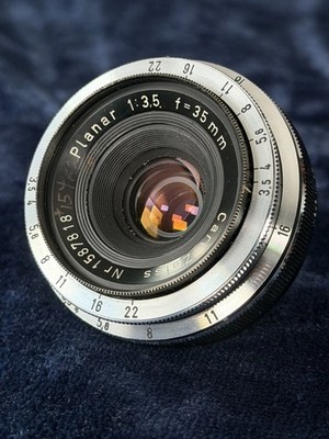 Zeiss Contax 35mm f/3.5 Planar Wide Angle Rangefinder lens for IIa, IIIa cameras
