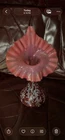 Fenton Jack in the Pulpit Daisy & Fern Cranberry Opalescent Vase