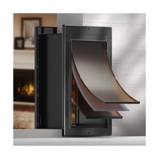 Durable Frame 3-Flaps Insulated Wall Dog Door, Extreme Weather Large Doggy Do...