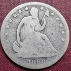 1860 S Seated Liberty Half Dollar 50c Nicely Circulated San Francsico #99620