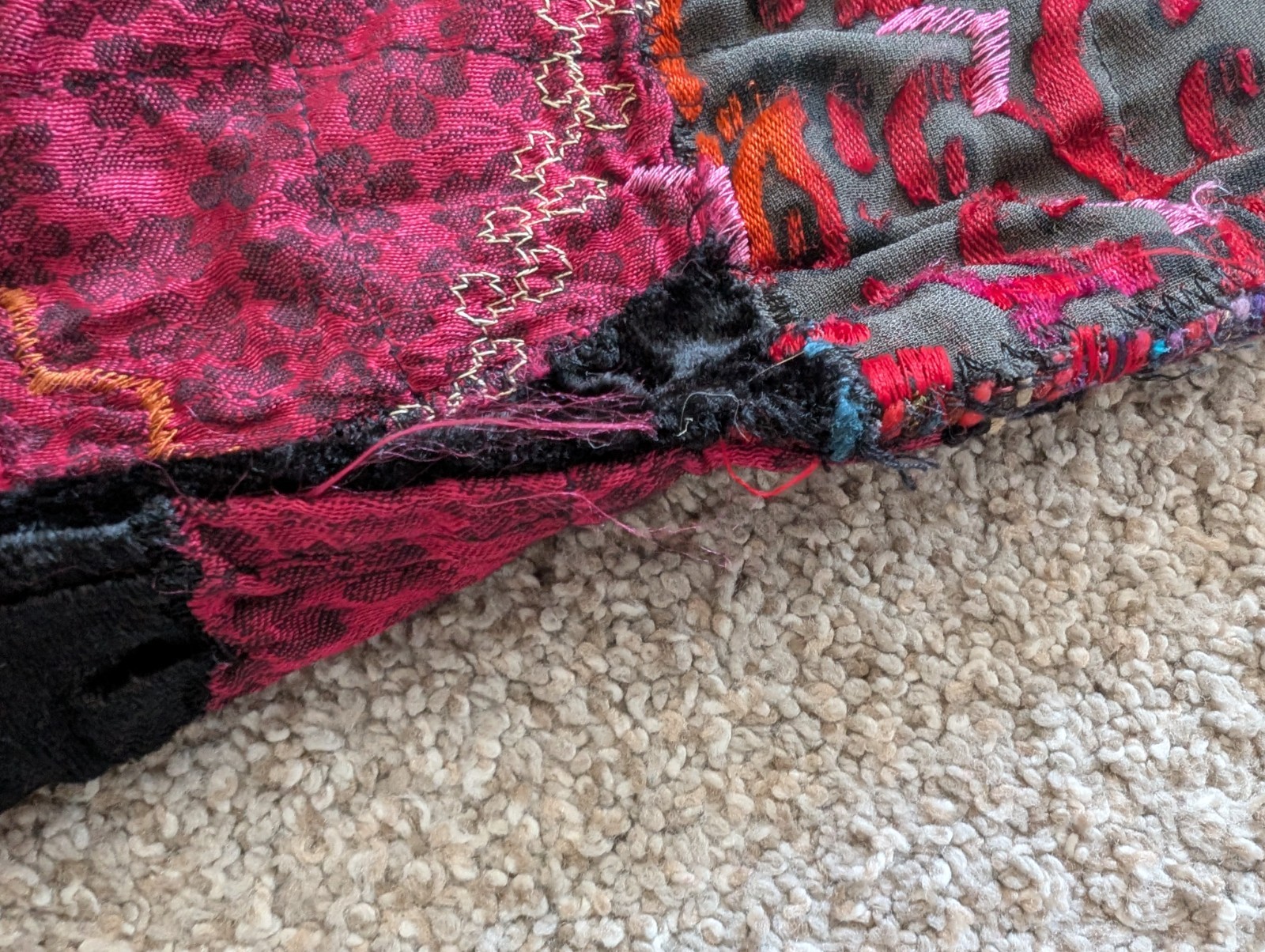 Chicos Design jacket artsy patchwork tapestry boh… - image 17