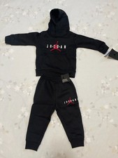 Nike Air Jordan 2 Piece Set Toddler 18 M Black Long Sleeve Pullover 65B932-023