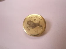 Taurus Bull Zodiac Birth Sign Vintage Tie Tack Lapel Pin f40
