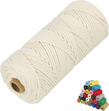 Macrame Cotton Cord, 2/3/4/5/6Mm Natural Cotton Cord Perfect Macrame Supplies fo