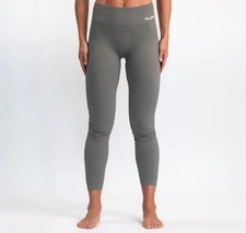 Tuff Women's Classic Ribbed Leggings Grey - Size M. Rrp  24.99