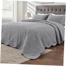 Oversized King Bedspreads 128x120 Extra Wide Quilt Oversized King 128x120 Gray