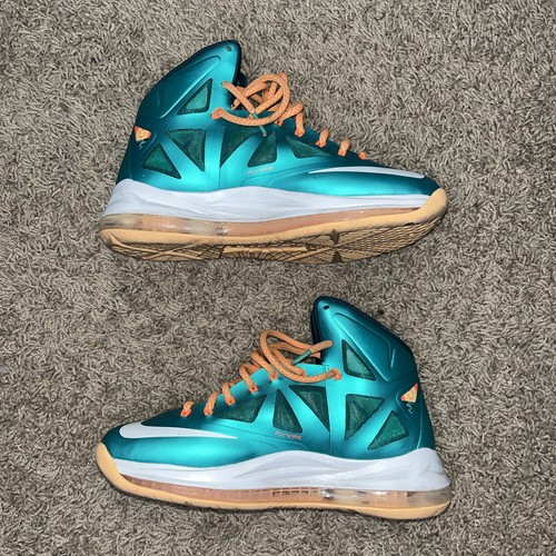 Nike Lebron X Size 7 Miami Dolphins 541100 302