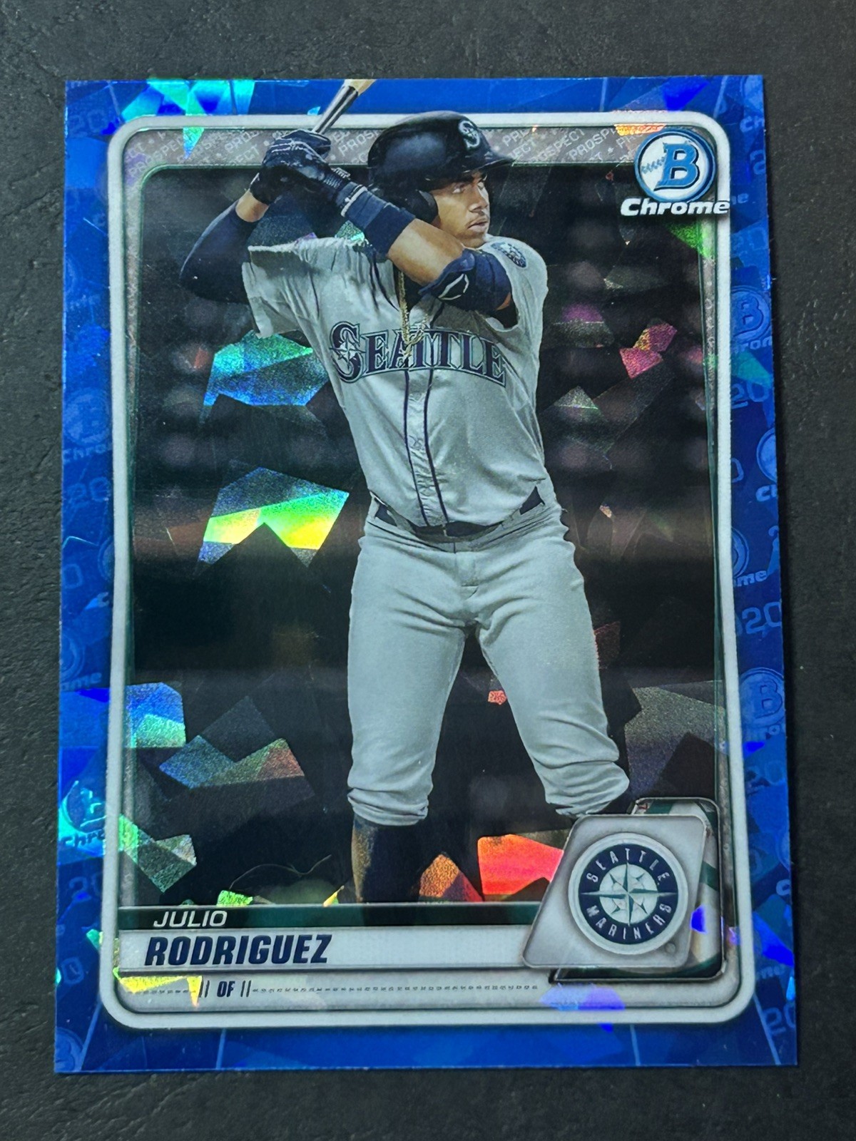 2020 Bowman Draft Sapphire Julio Rodriguez #BD-188 Chrome Seattle Mariners