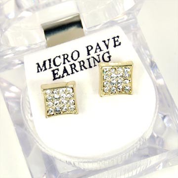 Блестки Mirco Pave Ohrstecker - ЗОЛОТОЙ КВАДРАТ 8 мм 1990₽