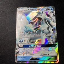 Pokémon TCG Alolan Ninetales GX 22/145 Sun and Moon-Guardians Rising Holo NM/LP