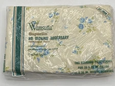 Wamsutta Superlin Standard Pillowcases VIntage Blue Floral