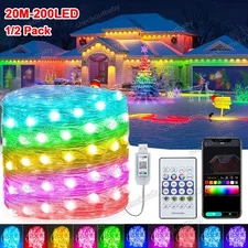 20M 40M Smart Rainbow LED Permanent Outdoor Lights USB Bluetooth APP Control Kit