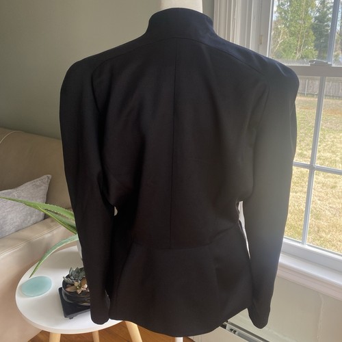 THIERRY MUGLER Archival Worsted Wool Sculptural Blazer w/ Cut-Work Black Size 42 - Picture 11 of 23