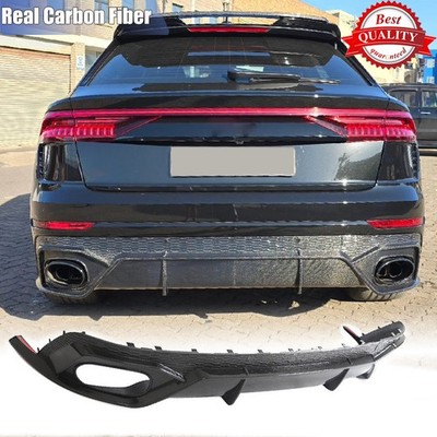 For Audi RS Q8 RSQ8 2021-2024 Real Carbon Rear Bumper Diffuser Lip ...