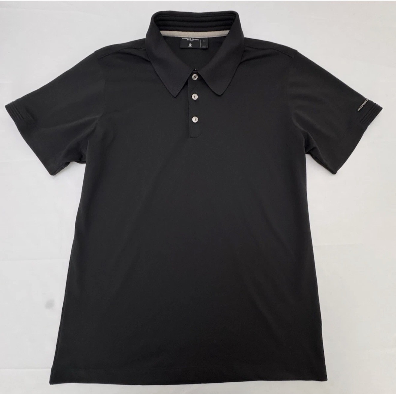 Porsche Design Sport Polo Shirt Mens Size M Adidas Performance Golf Tee Black