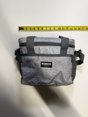 Igloo Gray Soft Sided Cooler Lunch Bag Tote Insulated Repreve Shoulder Strap