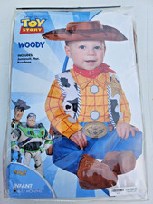Woody Toy Story Halloween Costume Jumpsuit Hat Bandana Infant Size 6-12 Months