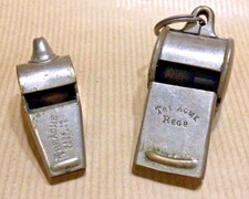 Two Vintage Acme Whistles ‘The Acme Reg'd’ & ‘The Acme Made in England’ Early