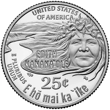 2023 S Proof Edith Kanaka'ole American Women Quarter 25C From Mint Roll