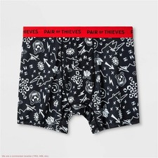 Pair of Thieves Men's Super Fit Boxer Briefs - Black/Red/Shapes XL