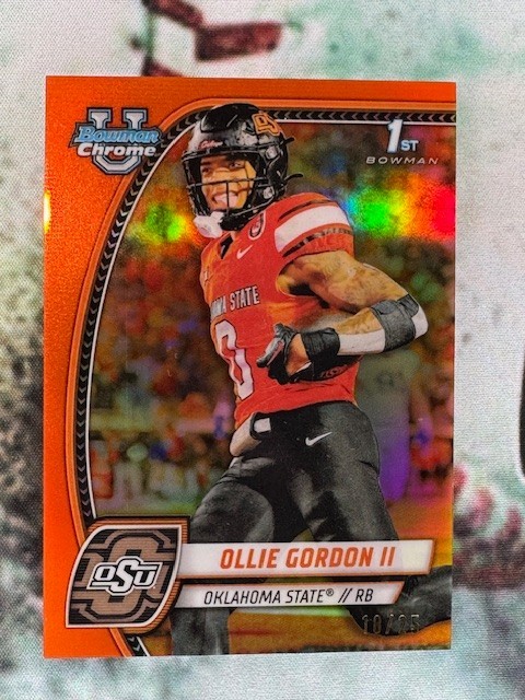 2024 Bowman Chrome University 1st Bowman OLLIE GORDON II #197  ORANGE /25