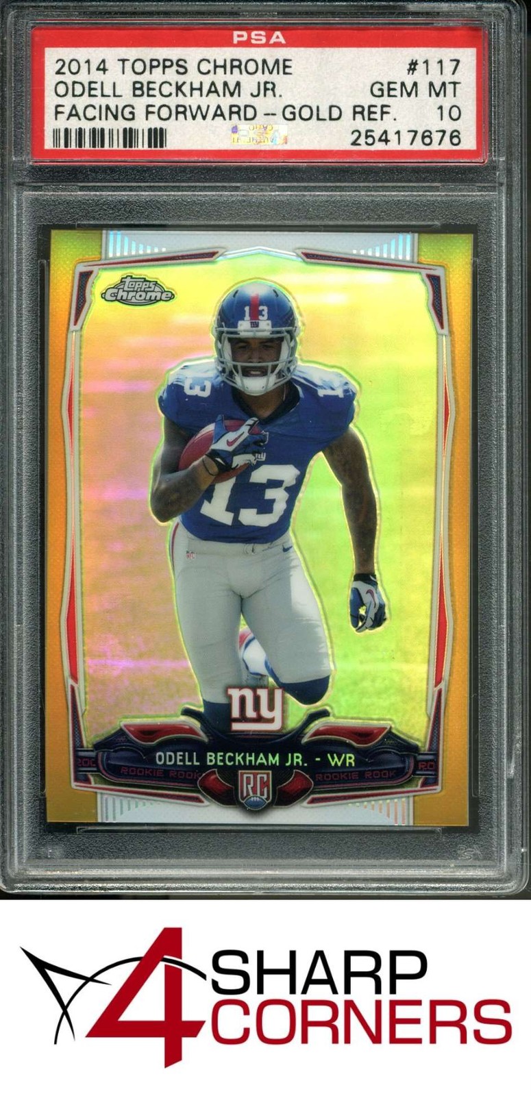Odell Beckham Jr. Topps Chrome #117 Gold Refractor