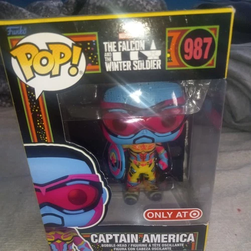 Funko Pop! Marvel - Captain America (Black Light) #987 - Target Exclusive