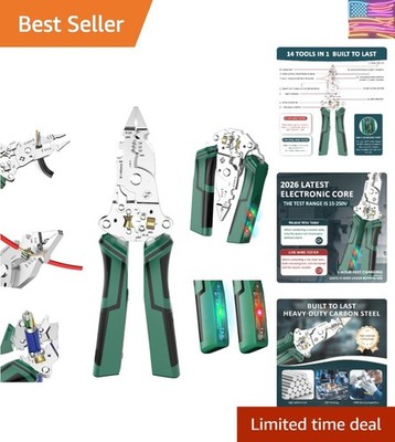 14-in-1 Wire Stripping Pliers, 2026 New Rechargeable Wire Strippers Tool with...