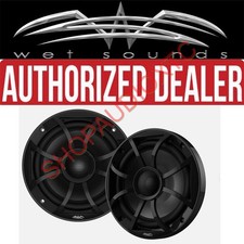 Wet Sounds RECON6-BG Recon Series 6.5" speakers Black XS Grille And Cone Pair